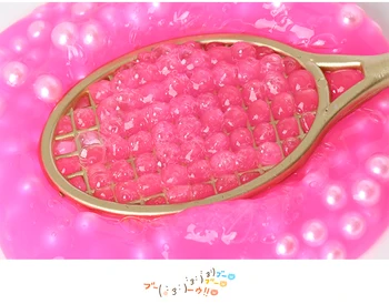 

48pcs 19cm DIY mini PVC Badminton racket for kids fluffy slime form crystal soil kit clear slime Floam putty cream keyboard d11