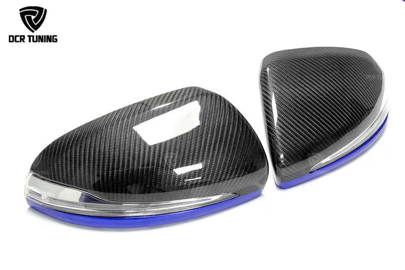 Mercedes W205 W222 W213 X205 Benz C S GLC E Class Carbon Fiber Mirror LHD Only 11 Replacement Style AMG (1)