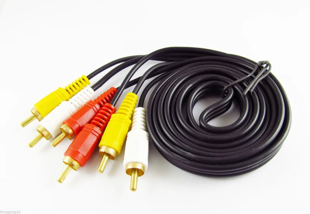10 шт. Gold 3 RCA штекер Phono L + R V к мужскому композитный AV Аудио Видео Удлинительный