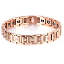 Titanium Letter shape power energy health bracelet 4 in 1 magnetic germanium healthy bracelet for women escalus 2018 magnetic health bracelet for women 100% pure titanium 4in1 magnets negative ions germanium far infra red bracelet