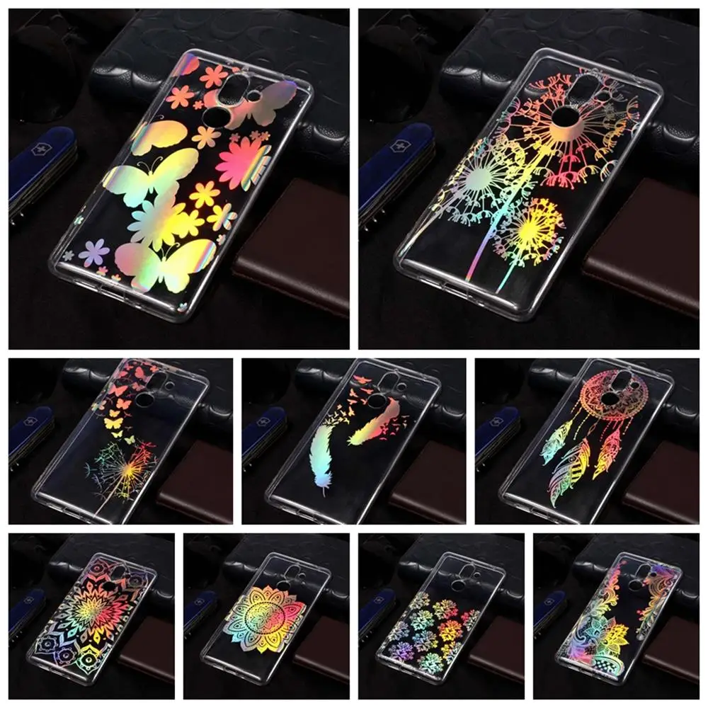 

Guuds for Nokia1 Nokia6 2018 Nokia7 Plus Phone Case Bright Color Laser Phone Case Cover Coque Shell for Nokia