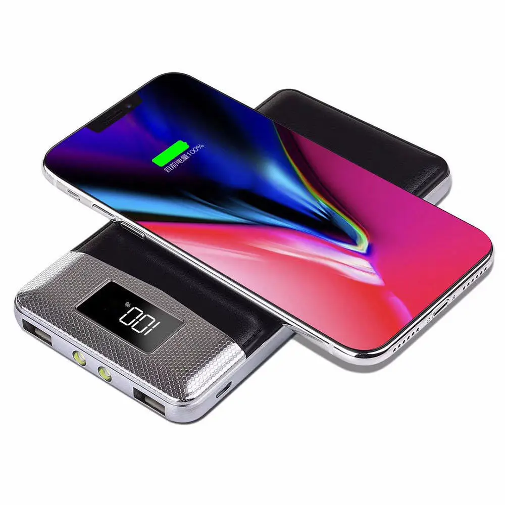 Беспроводное зарядное устройство QI 500000 мАч два порта USB для iPhone X 8 Samsung S9|Солнечные