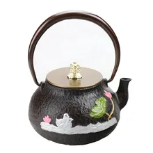 1Л чугунный чайник Южная Япония чайник мандарин утка лотос кунг-фу чайный горшок креативная посуда для напитков