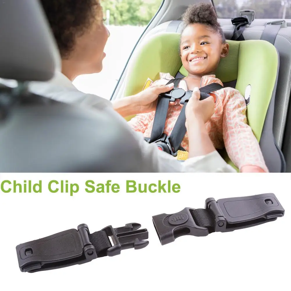 Black Car Baby Safety Seat Strap Belt Harness Chest Clip Safe