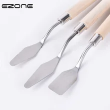 EZONE нож из нержавеющей стали кисть для рисования деревянная Handel масляная акварельная картина скребок масляная палитра нож художественная офисная поставка