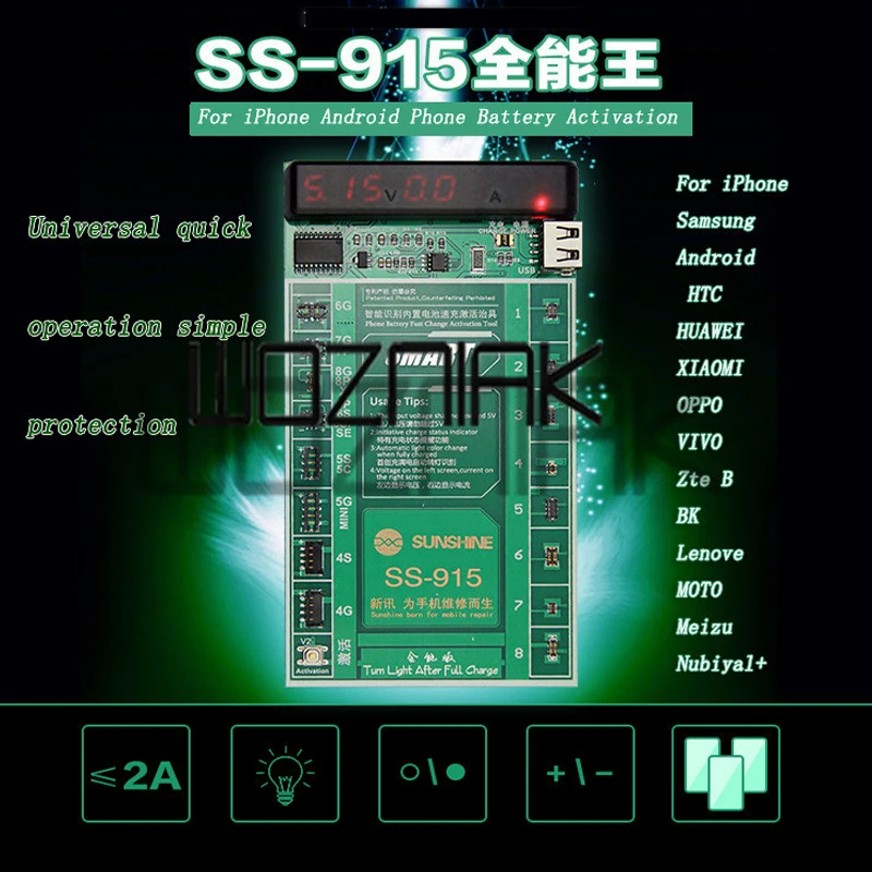 SS 915 universal battery activation board quick charge PCB tool with