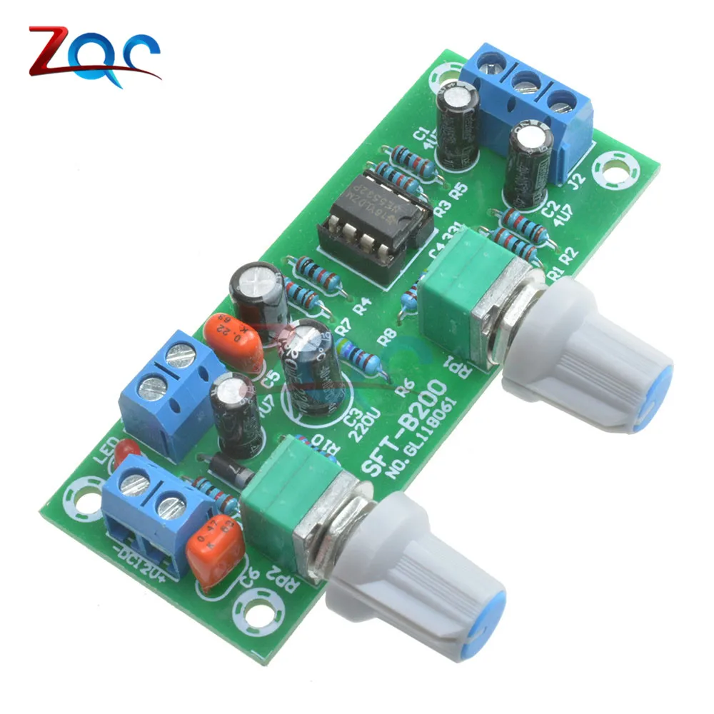

DC 12V-24V Low-pass Filter NE5532 Subwoofer Process Pre-Amplifier Preamp Board Electric Circuit Integrated Circuits