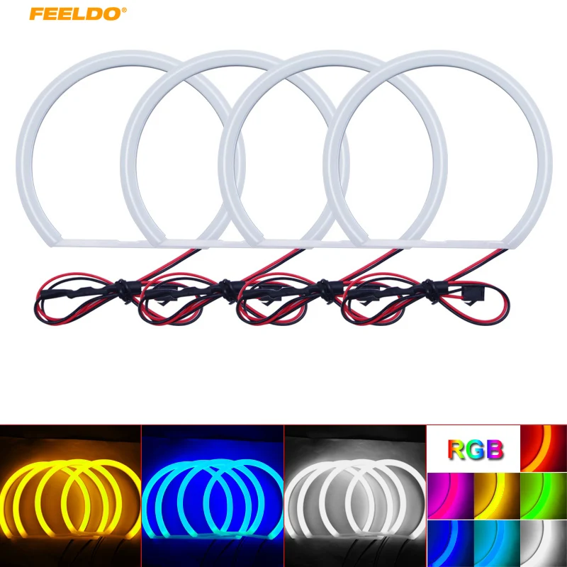 

FEELDO 1Set Auto Halo Rings Cotton Lights SMD LED Angel Eyes For BMW E36/E38/E39/E46 Car Styling 4-Color #AM3428