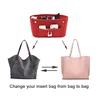 Makeup Storage Organizer,Felt Cloth Insert Cosmetic Bag Multi-pockets Fits in Handbag Cosmetic Toiletry Bag for Travel Organizer 3