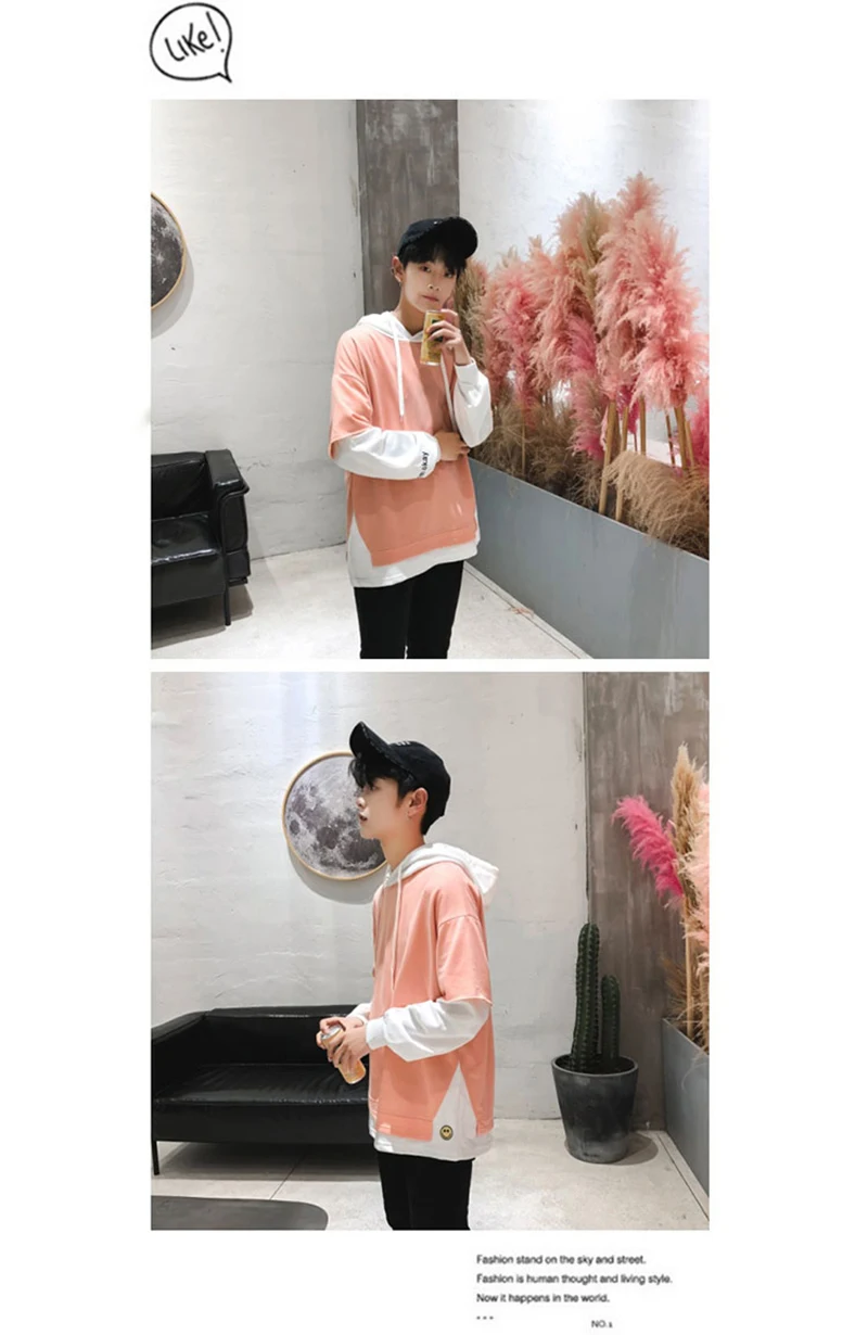 Korean sweatshirt men hoodie hip hop  (1)