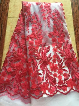 

2017Fashionable designs High Quality African 3D Flowers Lace Fabric African 3d French Lace Fabric with beads For Wedding black