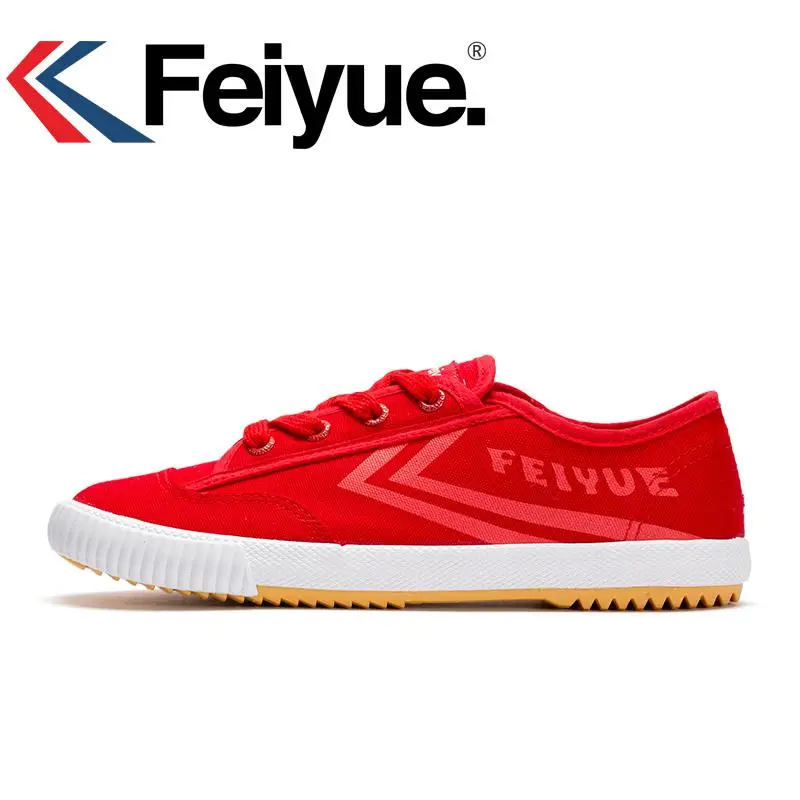 Feiyue/Классическая обувь для боевых искусств, нескользящая, дышащая, обернутая, для мужчин и женщин, парусиновая обувь для кунг-фу - Цвет: red shoes