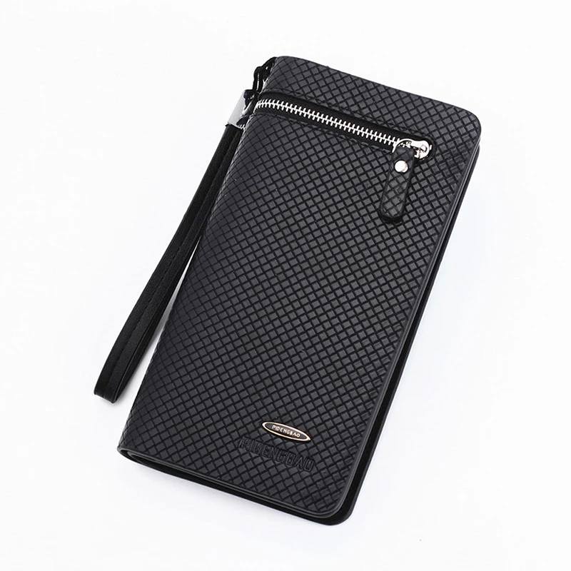 

New Casual Leather Men Wallets Coin Purse Business Men's Long Hasp Zipper Wallet Dollar Price Hot Selling Clutch Wallets For Man