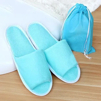 

Men Women Slippers Hotel Travel SPA Portable Folding Disposable Indoor Simple Slippers Flat White Gray Yellow Homewear One Size