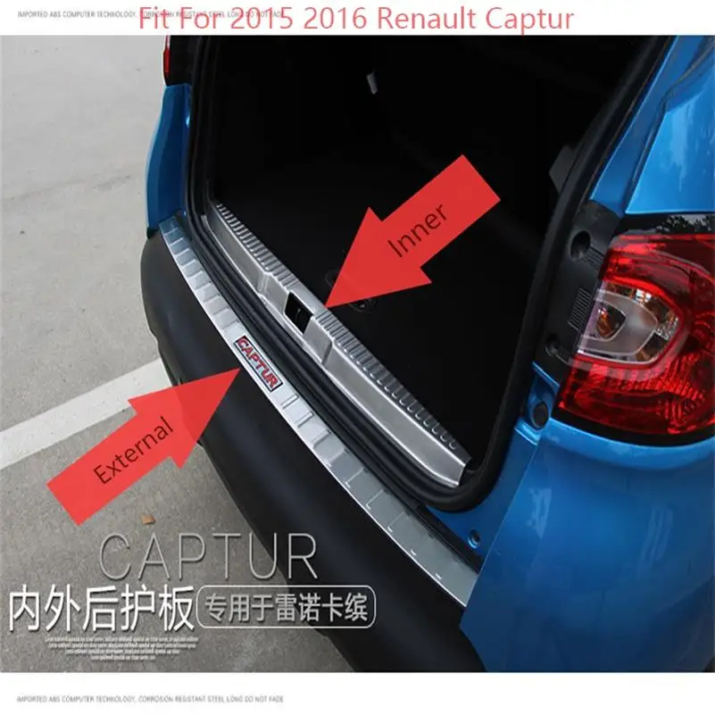 For-2015-2016-Renault-Captur-Stainless-Steel-Rear-Bumper-Protector-Trunk-Guard-Door-Sill-Scuff-Plate (1)