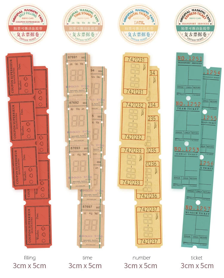 3 см* 5 м Ретро планировщик билетов Васи клейкие ленты стикеры Скрапбукинг винтажная маскирующая лента пуля школьный журнал офисные принадлежности sl2072