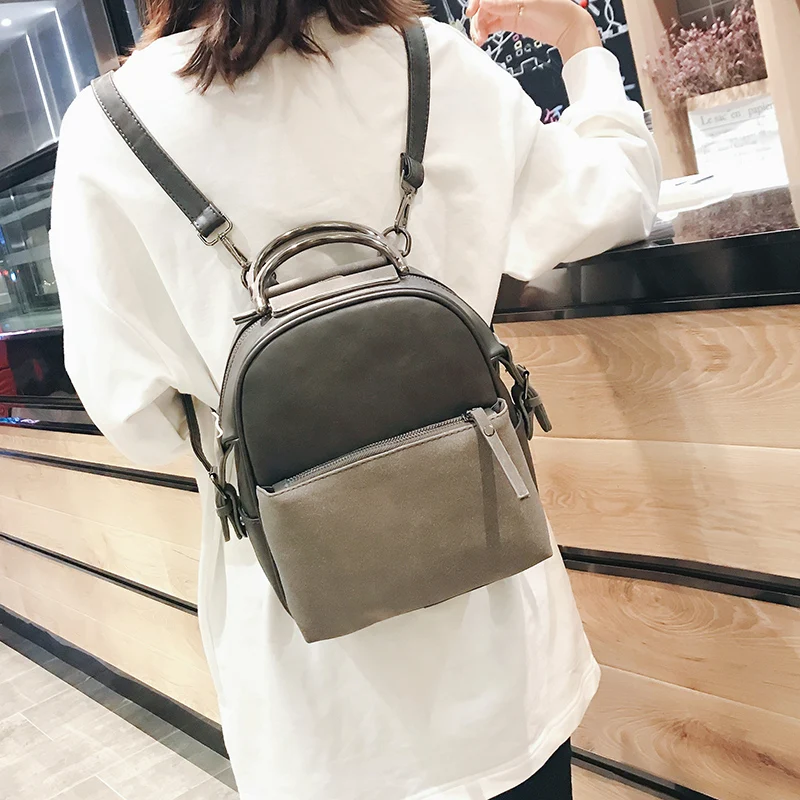 Janespri Fashion Rivet women Backpack PU Leather Female Backpack High Quality Mini Casual bags for Girls 2018 mochila New (24)