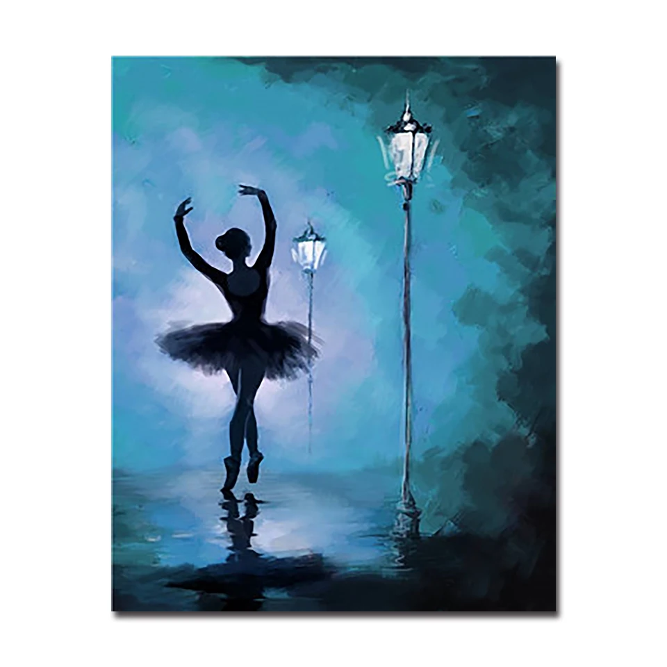 DIY-Painting-By-Numbers-Hand-Paint-Dancing-Ballerina-Under-Streetlight-Oil-Pictures-Wall-Art-Digital-Drawing (1)