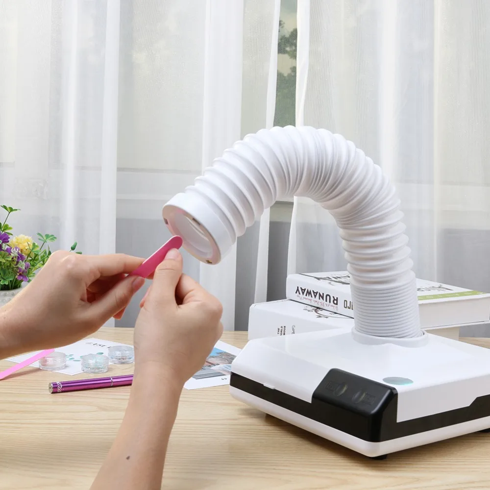 360 Degree 60W Nail Vacuum Cleaner 3 LED Dual use Desktop Strong Vacuum