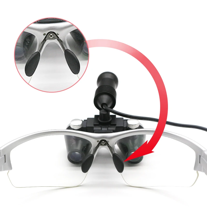 Koop 2.5X 3.5X420 Mm Dental Loupe Vergrootglas Verrekijker Vergrootglas Chirurgie Chirurgische Medische Werking Loupe Met Spotlight Hoofd Licht