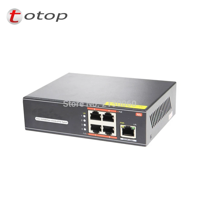 Хорошее качество poe коммутатор волокна 4 порта POE + 1 Uplink PoE выход 15 W макс один порт
