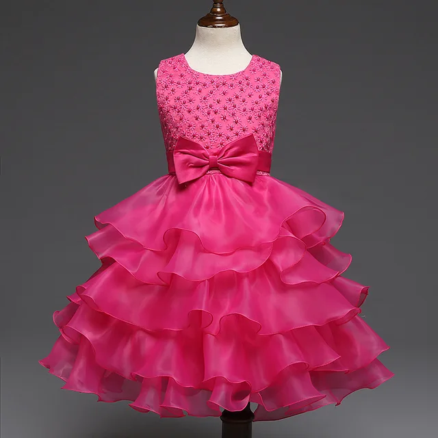 Summer Baby Girl Dress Little Girl Birthday Party Wear Clothes Beading