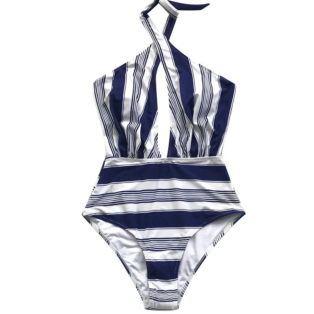 navy white swimsuit
