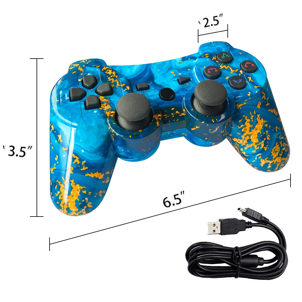 Bluetooth Беспроводной двойной шок джойстик геймпад для Playstation 3 Пульт дистанционного управления Sixaxis для PS3 контроллер 8bitdo m30