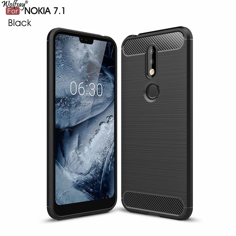 

Wolfsay Anti-knock Case For Nokia 7.1 Case Soft TPU Brushed Case For Nokia 7.1 Coque for Nokia 7.1 TA-1085 TA-1095 TA-1097 Funda