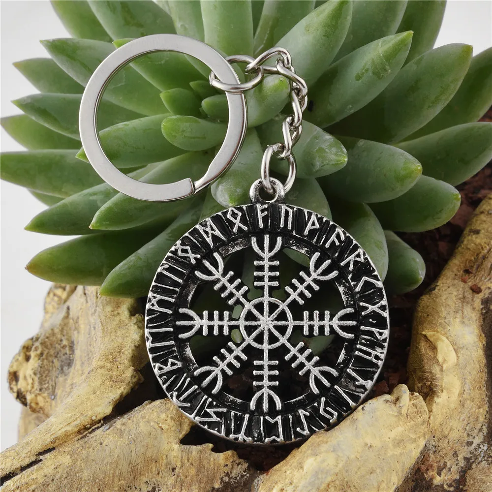 Винтажная Автомобильная цепь Vegvisir брелок для ключей в подарок другу подарок|key
