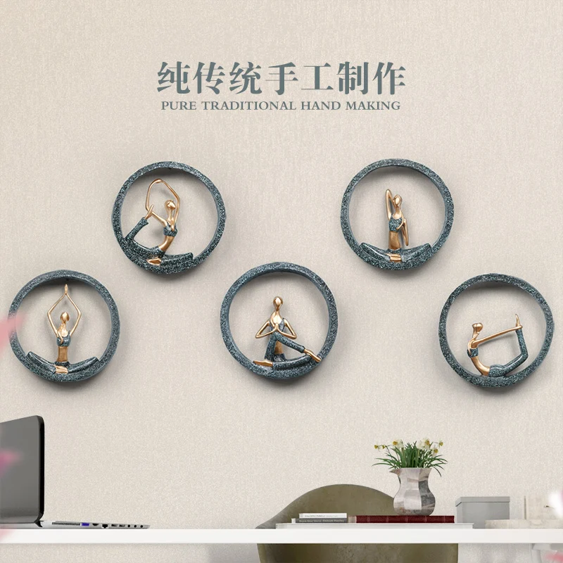 Kaufen Moderne Abstrakte Kunst Harz Yoga Pose Statue Yoga mädchen wandbehänge Dame skulptur kunst deco, moderne wohnaccessoires, handwerk ~