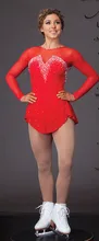 custom ice skating dresses women red ice skating clothing for girls competition figure skating clothing free shipping