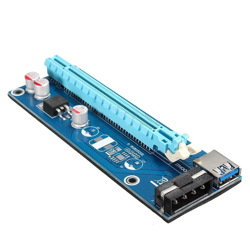 

10X USB 3.0 PCI-E 1x to 16x Powered Extender Riser Adapter Card With SATA Cable-SCLL