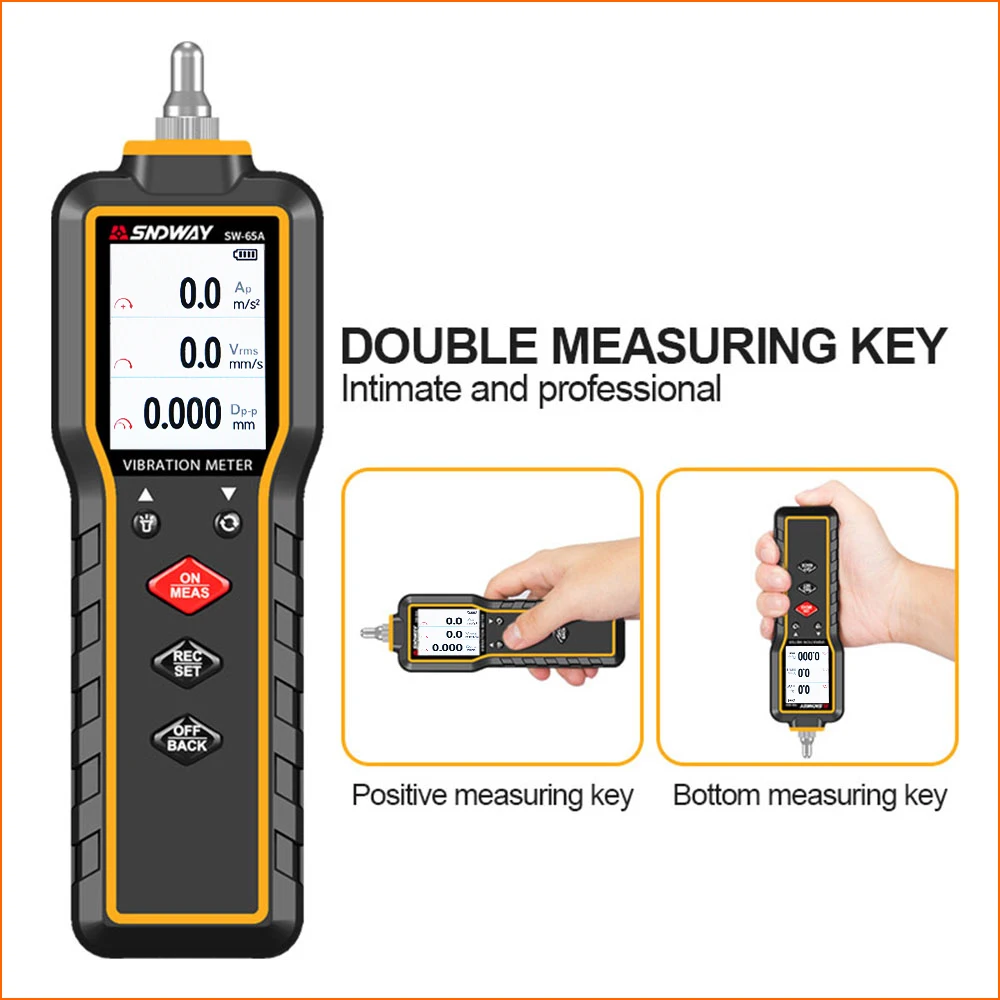Vibration Meters Tools SNDWAY Handle Digital Vibration Meter Portable