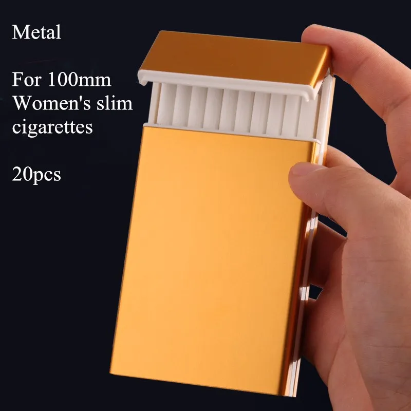 High Quality Ultra Thin Cigarette Case Slim Metal Cigarette Box