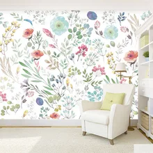 Пользовательские 3D печати DIY ткани и текстильные обои для стен одежды жаккардовые льняные для гостиной фрески цветок обои Топ
