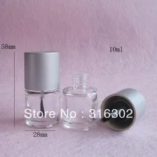 200x10 мл стеклянные бутылочки для лака стеклянная бутылка/прозрачные пузырек лака для ногтей с серебряными крышками 10cc стеклянные косметические контейнеры для ногтей