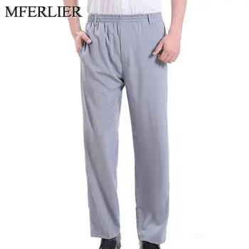

MFERLIER spring Summer men pants Plus size 4XL 5XL 6XL waist 123cm Loose Casual pants men 5 colors