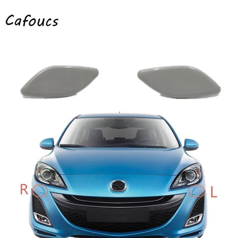 Cafoucs для Mazda 3 2009-2012 Автомобильная Омыватель фар Распылительная насадка крышка Струйная Крышка BBP3-518G1 BBP3-518H1