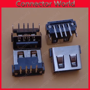 

10-1000pcs/lot micro USB 2.0 charging Port Jack 4pin 90-degree Laptop black Female Socket connector Motherboard Short body
