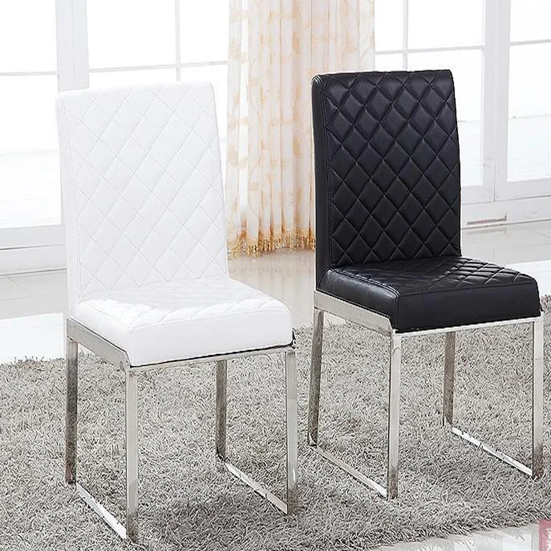 Neue Mode Leder esszimmerstuhl, wohnzimmer möbel 100% edelstahl stuhl