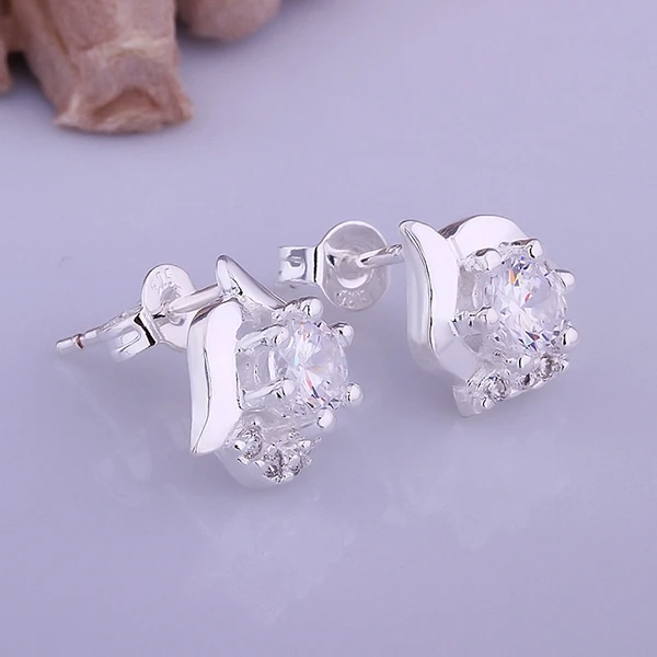 Whole 925 Sterling Silver Earrings Fashion Jewelry Whole 925 Sterling Silver Earrings Fashion Jewelry Rhinestone Man Made Diamond Stud