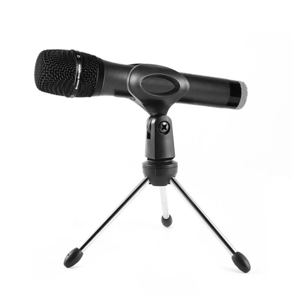 

Professional Mini Desktop Microphone Stands Universal Adjustable Microphone Holder Mic Tripod Stand Desktop Bracket M-1