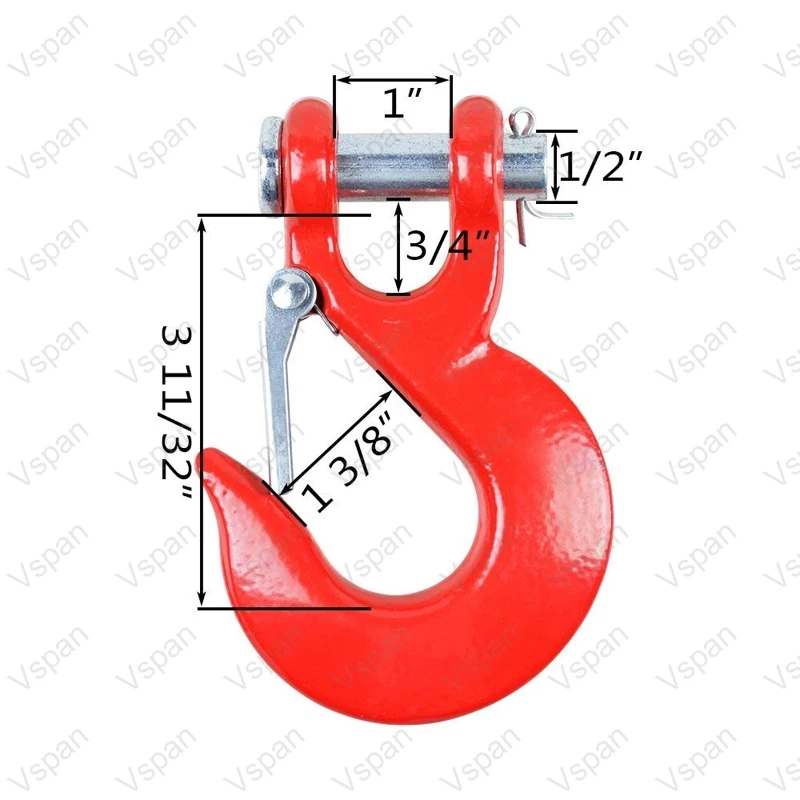 35000 lbs نصف رابط Clevis السلامة مزلاج قطب ونش هوك ل جيب رانجلر JK TJ الطرق الوعرة سحب الانتعاش أطقم 4X4 الاكسسوارات
