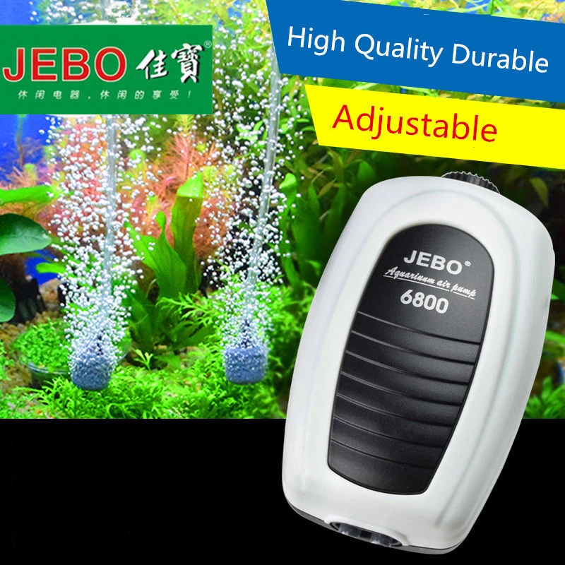 Low Noise JEBO Aquarium Air Pump Single Twin Valve Fish Tank Oxygen