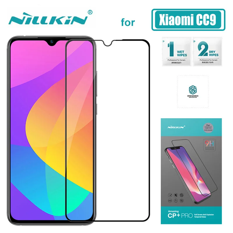 Стекло Nillkin CP + Pro для Xiaomi Mi A3 CC9 CC9e полное покрытие 2.5D закаленное стекло защита