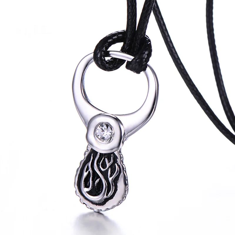 

Titanium Steel Beer Cap Necklace Fashion Accessories Hiphop New Stainless Steel Can Pulling Pendant