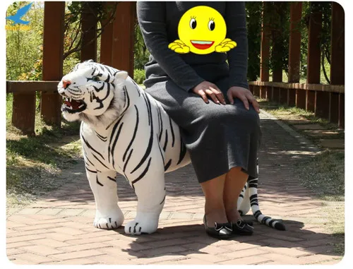 43'' Giant Lifelike Tiger Plush Toy Simulation Soft Standing Tiger Toy Tiger Best Gift and House Decoration for Kids 2 Colors (10)