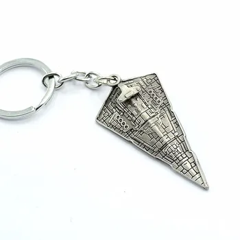 

New Wholesale Movie Star Wars Destroyer Ship Model Metal Pendant Key Chain Star Wars keyring for fans Keychain men Gift