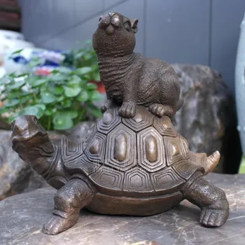 Kaufen Kupfer Skulptur Schildkröte Kaninchen Kunst Weichen Handwerk Dekoration Hause Dekoration Geschenk Dekoration Geschenk Handwerk Hause Handwerk